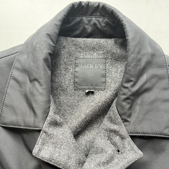RADLEY BLACK COAT MEN WOOL  LINING POLYESTER SHELL MEN SIZE 38 - Picture 7 of 15